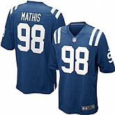 Nike Men & Women & Youth Colts #98 Robert Mathis Blue Team Color Game Jersey